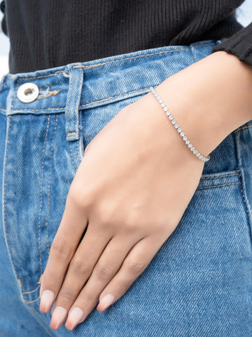 Silver Luminous Tennis Bracelet