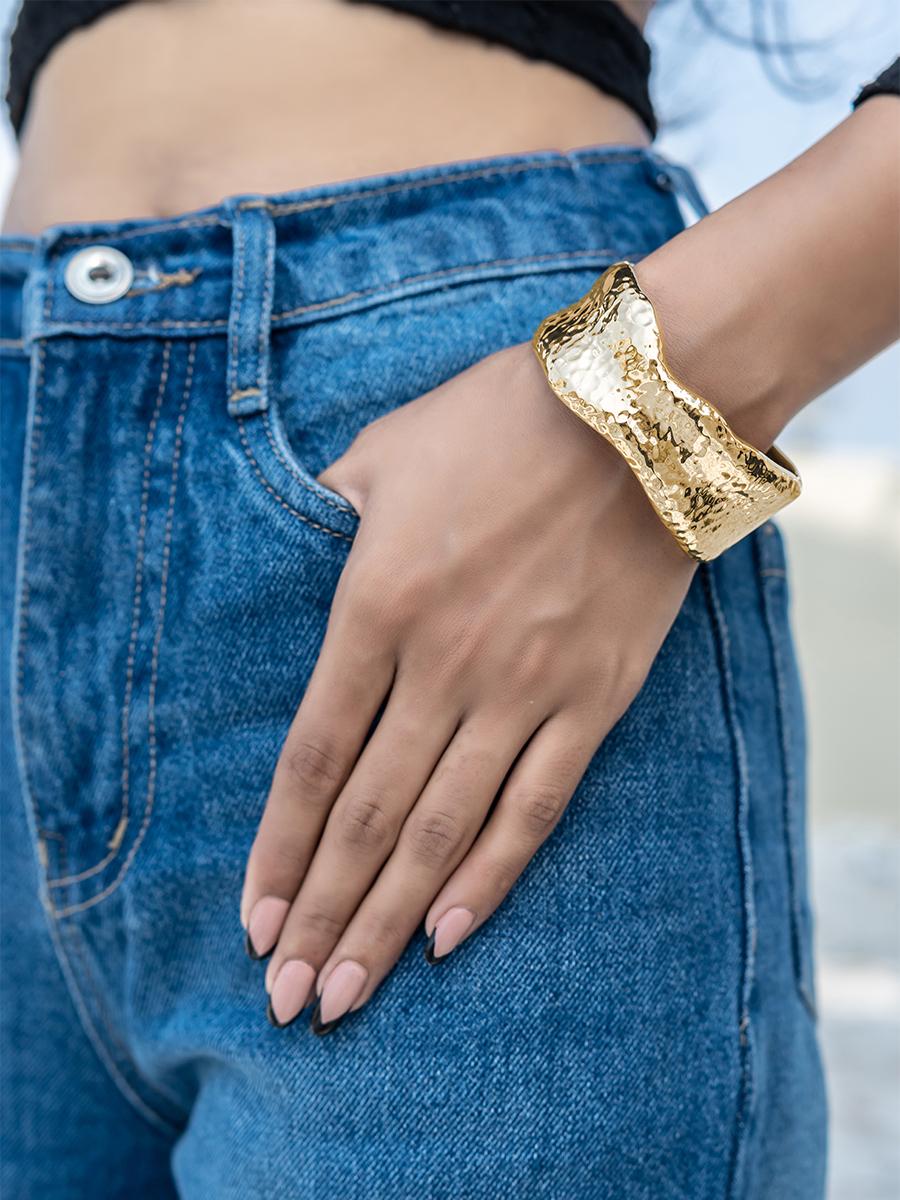 Ripple Edge Cuff Bracelet