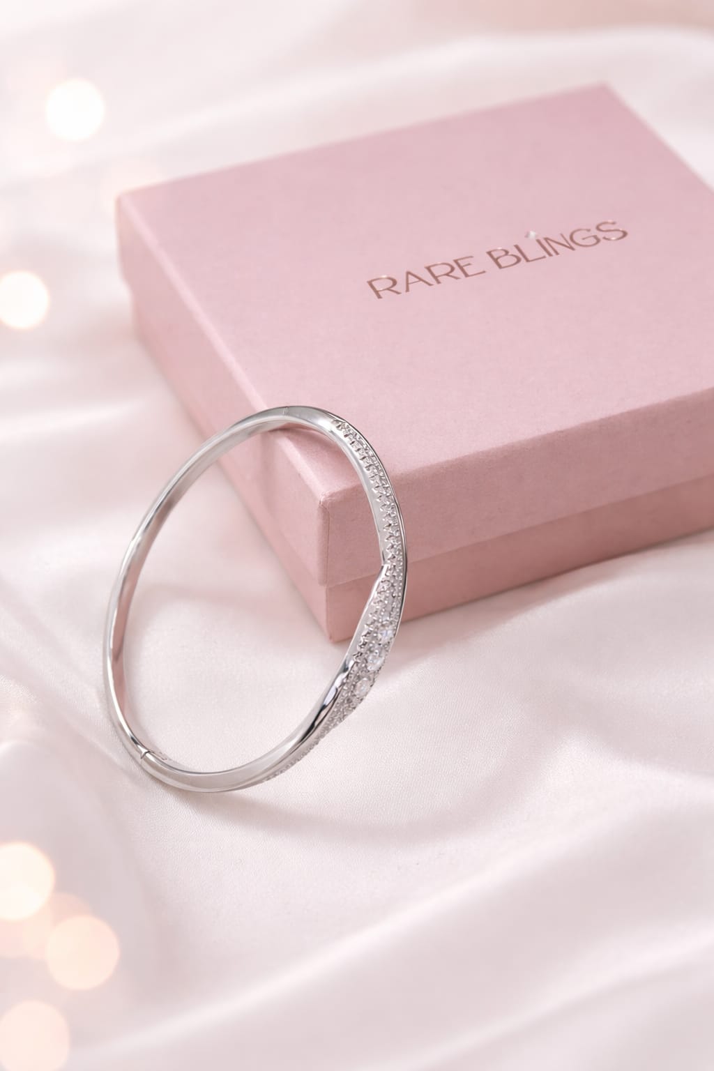 Luna Silver Bangle Bracelet