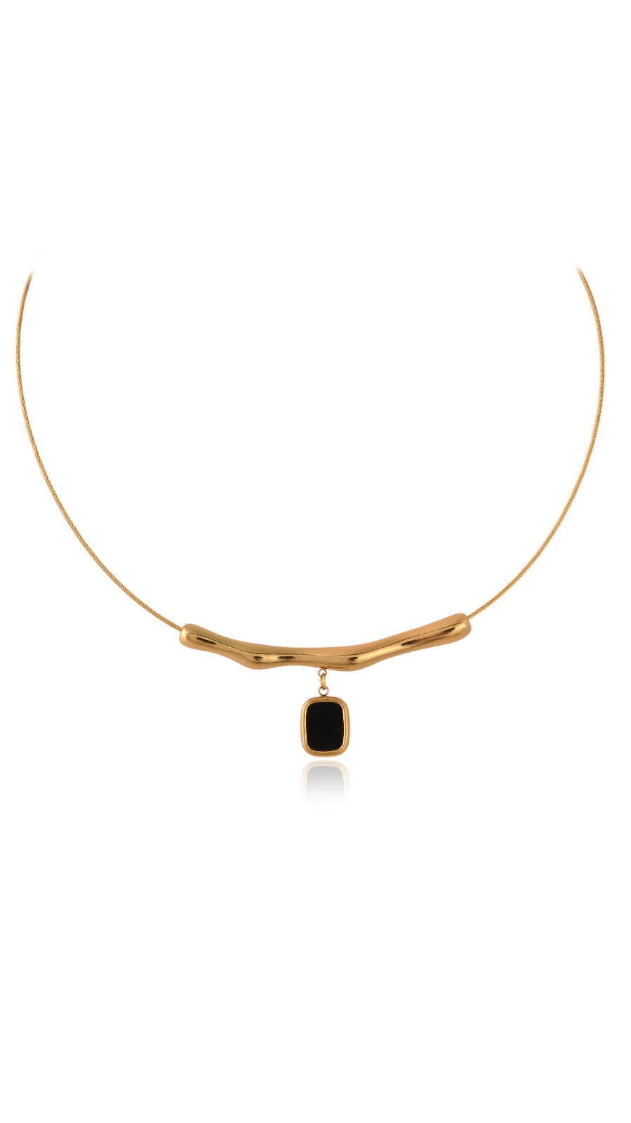 Noir Branch Pendant with Snake Chain