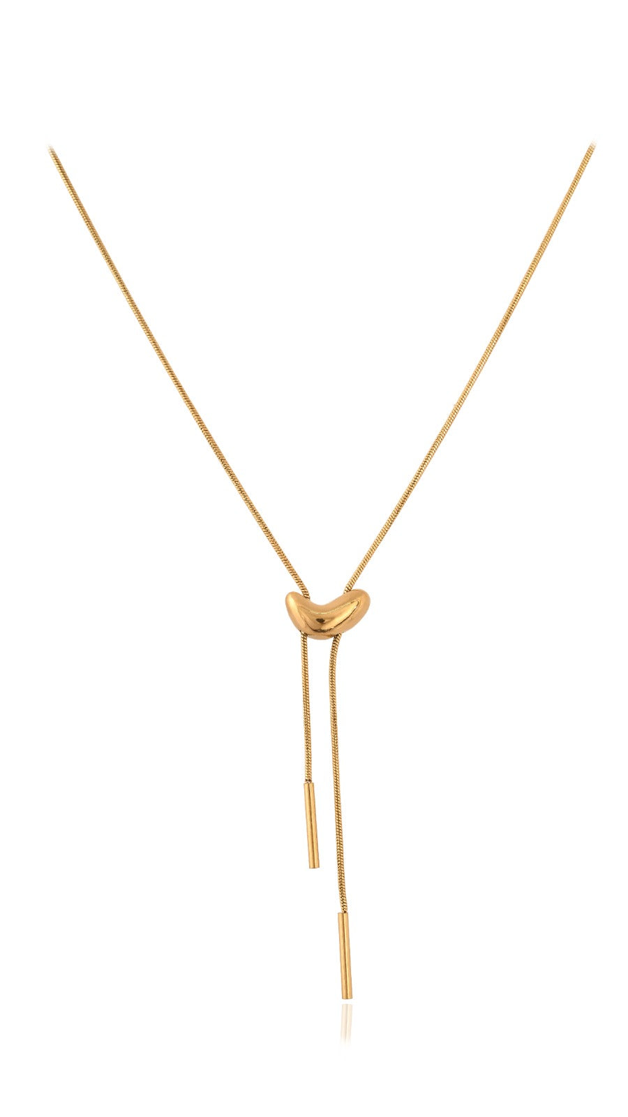 Golden Bud Pendant With Snake Chain