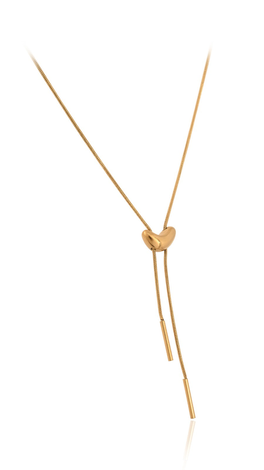 Golden Bud Pendant With Snake Chain