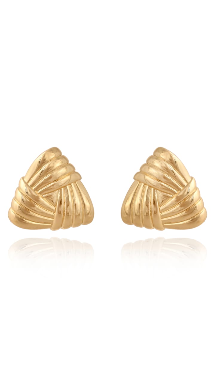 Golden Ripple Shell Studs