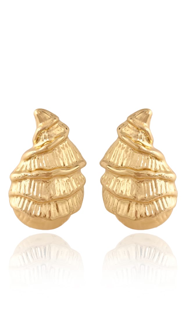 Golden Shell Luxe Studs