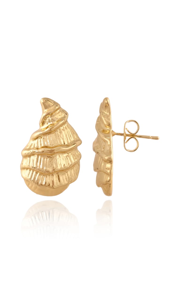 Golden Shell Luxe Studs