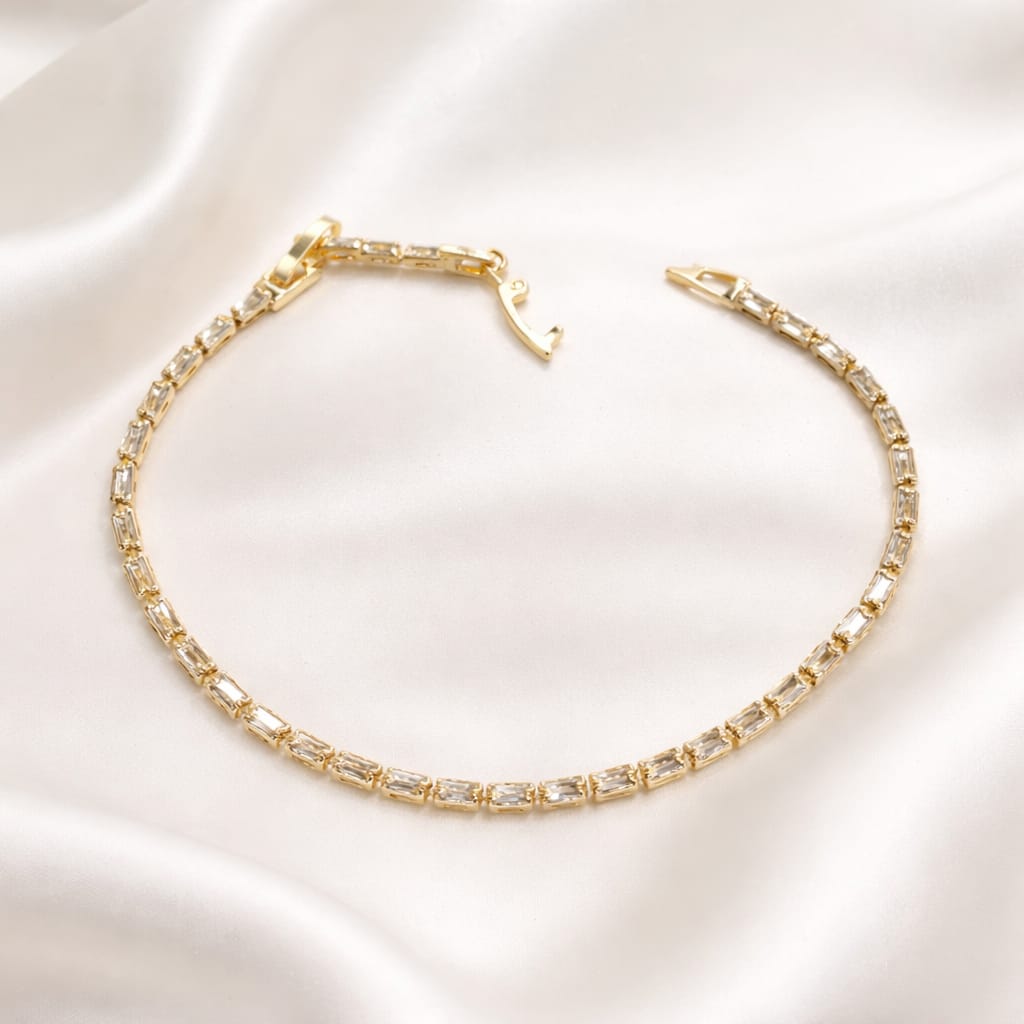 Champagne Crystal Line Bracelet